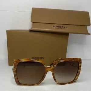New - Burberry BE4332 Luna Sunglass Oversize Acetate Marble Brown Gradient Len… Burberry | Accessories | New Burberry Be4332 Luna Sunglass  main image 2